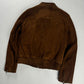 Prada Sample Havana Brushed Suede Canvas Leather Moto Jacket FW 2013 - M
