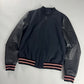 Lanvin Full Zip Leather Sleeve Bomber Jacket - M