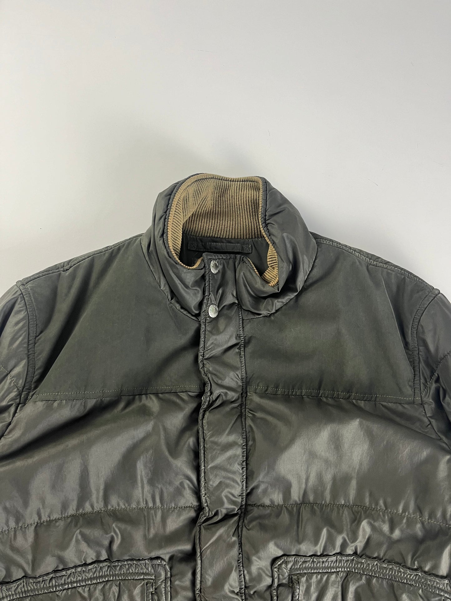 Prada Ribbed Trim Touch Puffer Down Jacket FW 2006 - L
