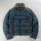 Prada Linea Rossa Puffer Nylon Leather Jacket - M