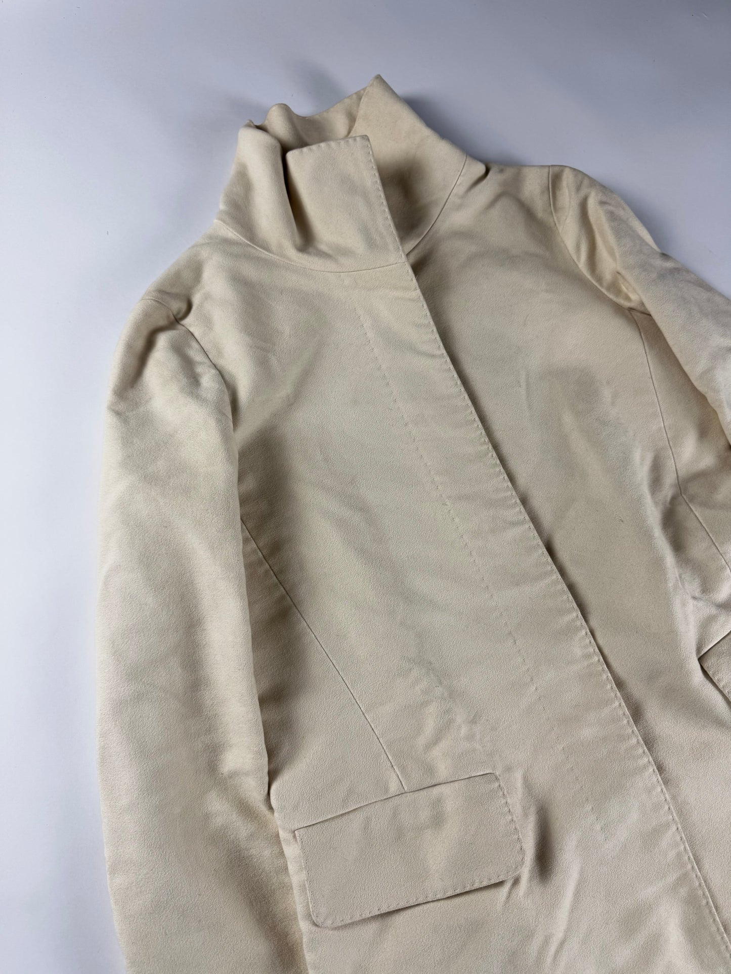 Helmut Lang Funnel Hidden Buttoned Collar Coat 2000s - XS