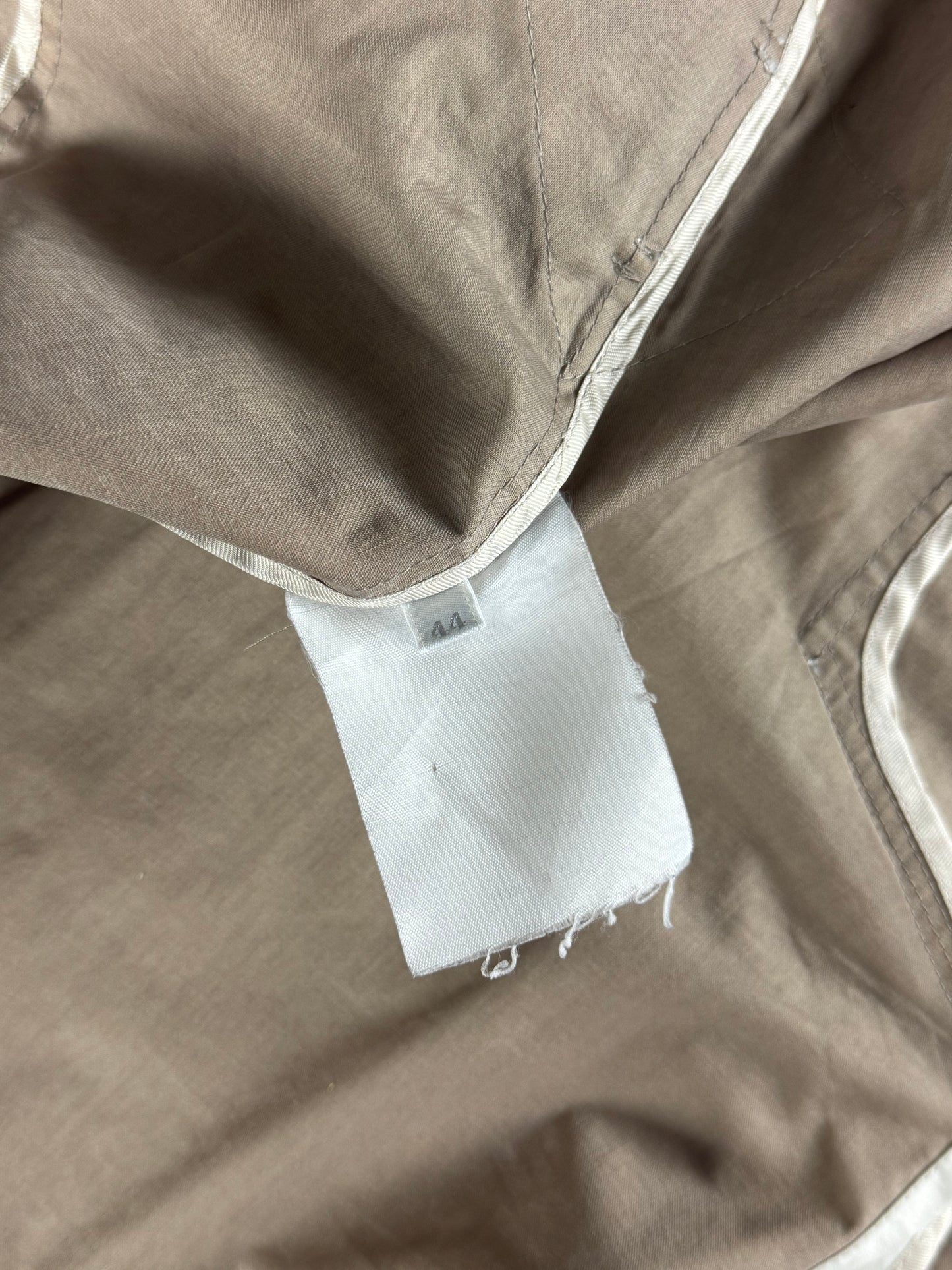 Miu Miu Light Grey Belted Trench Coat 2000s - S