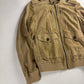 Prada Sand Suede Leather Aviator Bomber Jacket 2010s - M