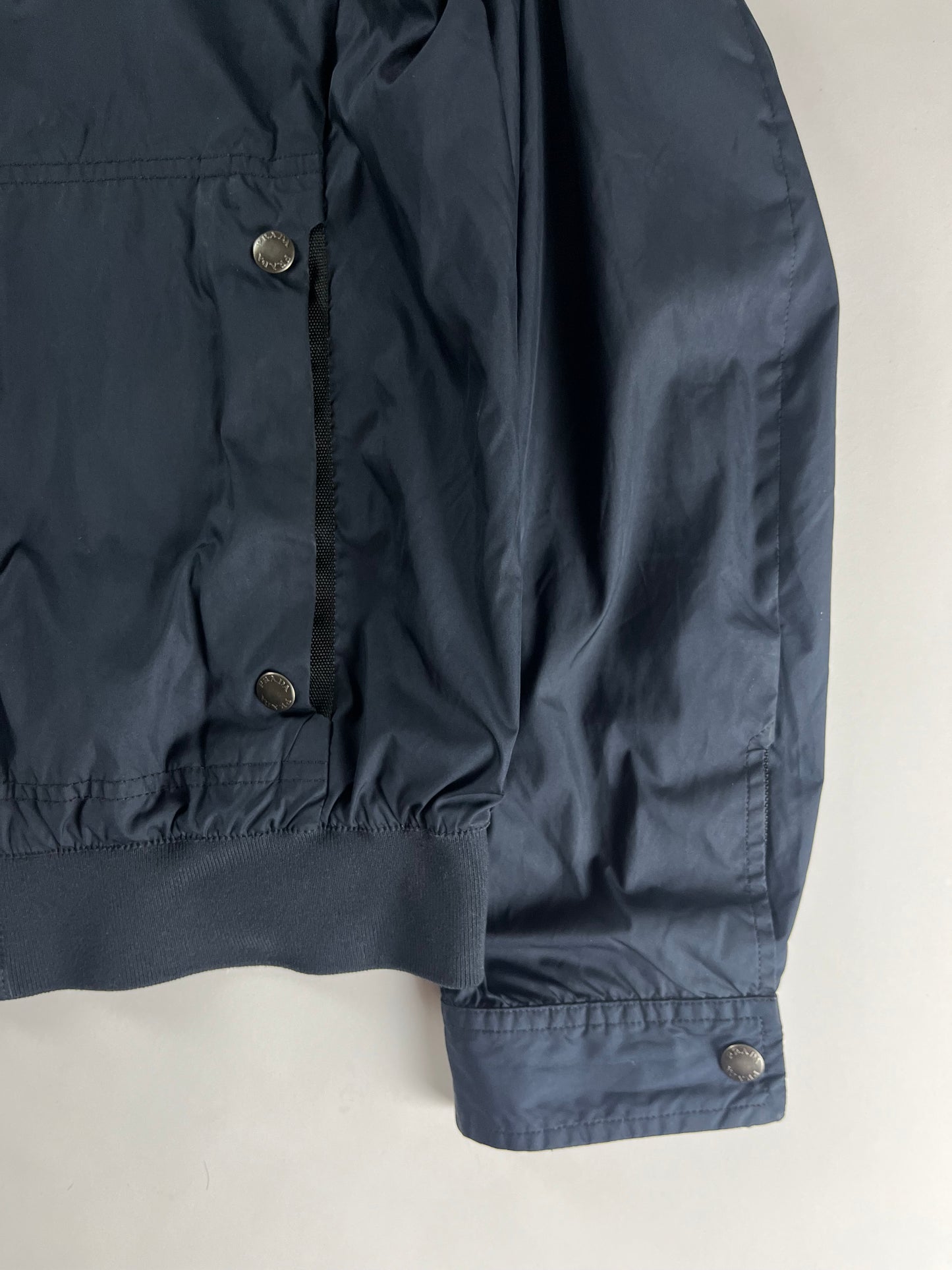 Prada Navy Riviera Zip Up Bomber Jacket SS 2007 - L