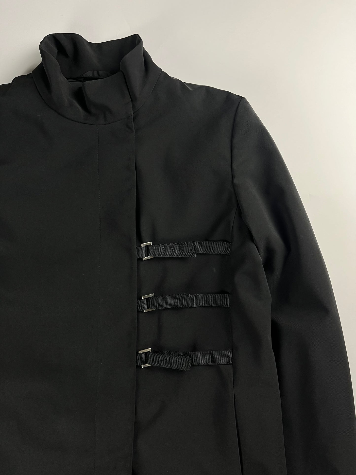 Prada Strapped Belted Nylon Coat FW 1999 - S