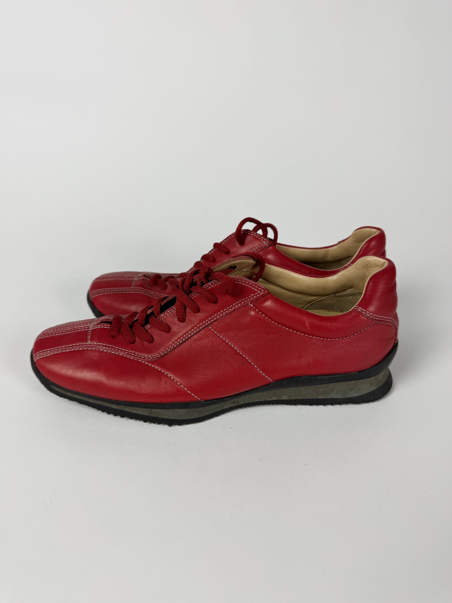 Prada Sport Red Laced Low Trainers 2000s - 39 IT/39,5 EU