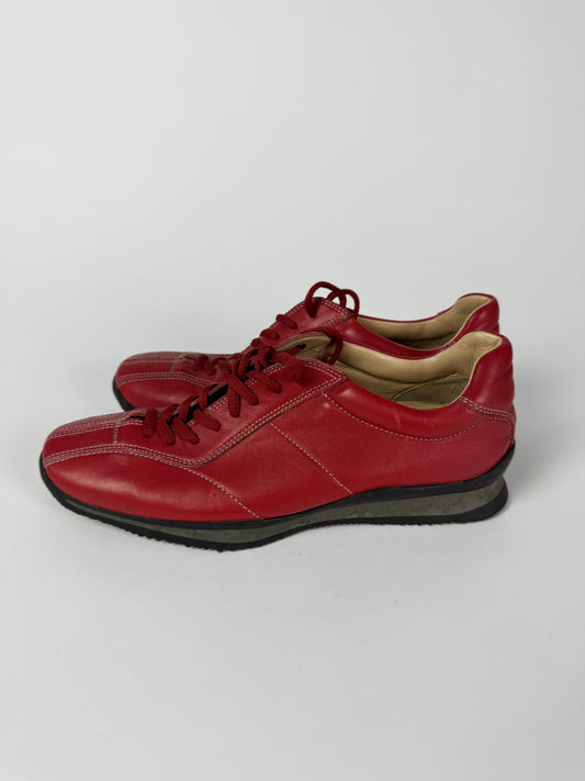 Prada Sport Red Laced Low Trainers 2000s - 39 IT/39,5 EU