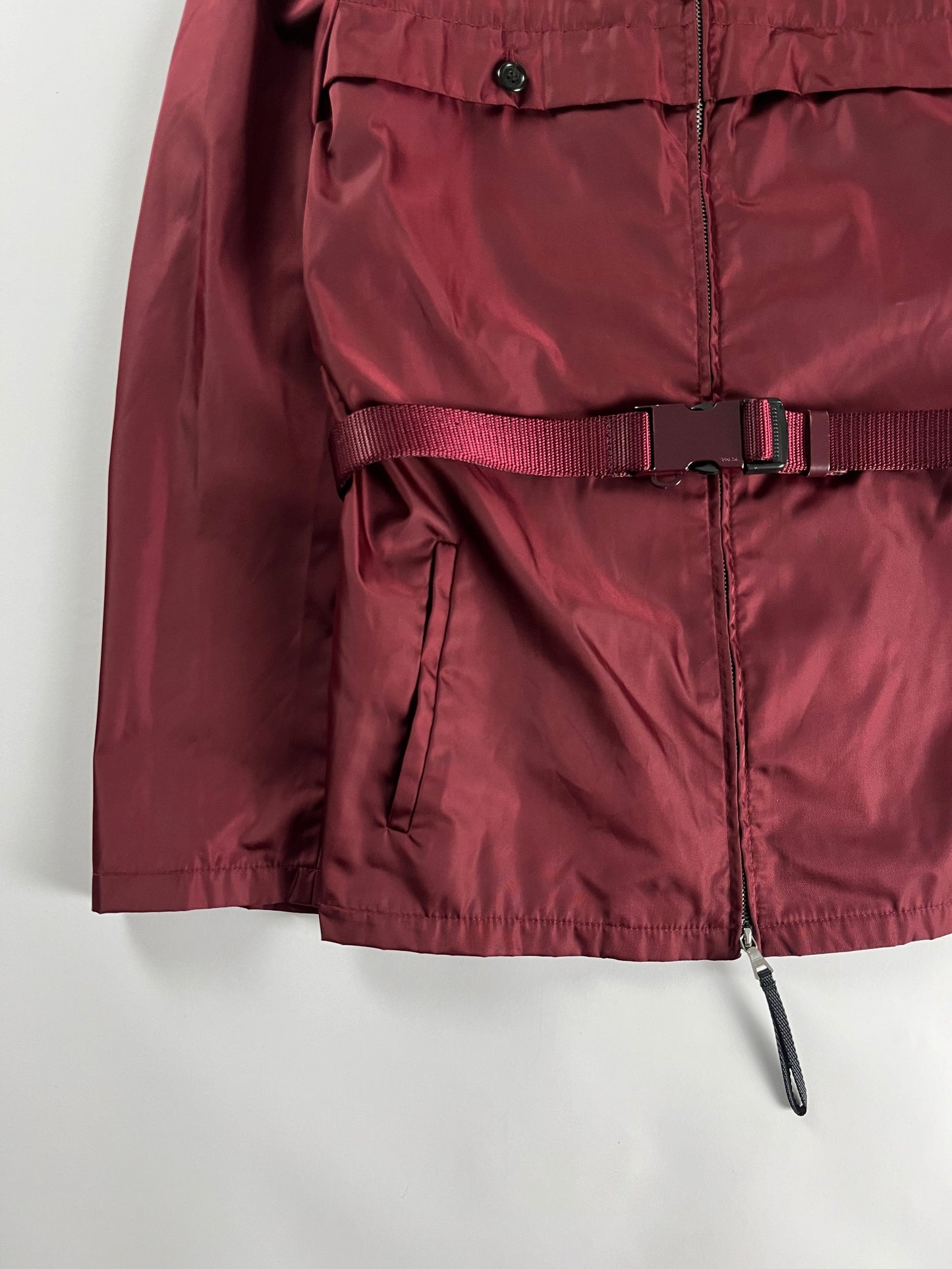 Prada Red Back Mesh Nylon Trucker Jacket SS 1999 - XS