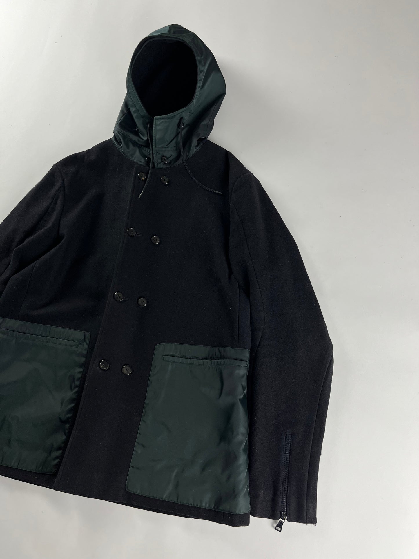Prada Oversize Pocket Hybrid Fisherman Hooded Jacket FW 2010 - XL
