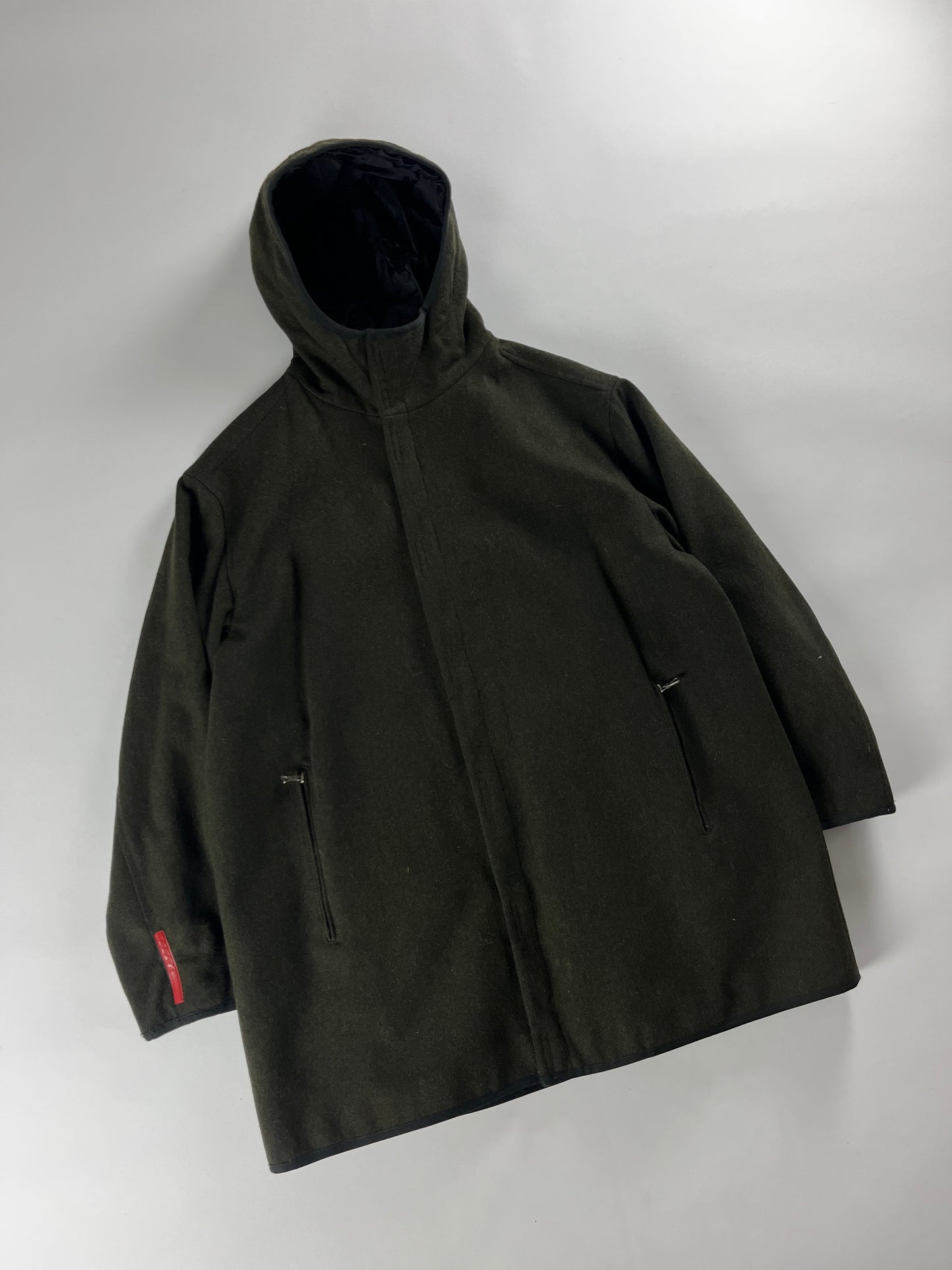 Prada Linea Rossa Wool Hood Jacket FW 1999 - XL