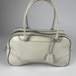 Prada White Leather Bowling Bag FW 2000 - OS