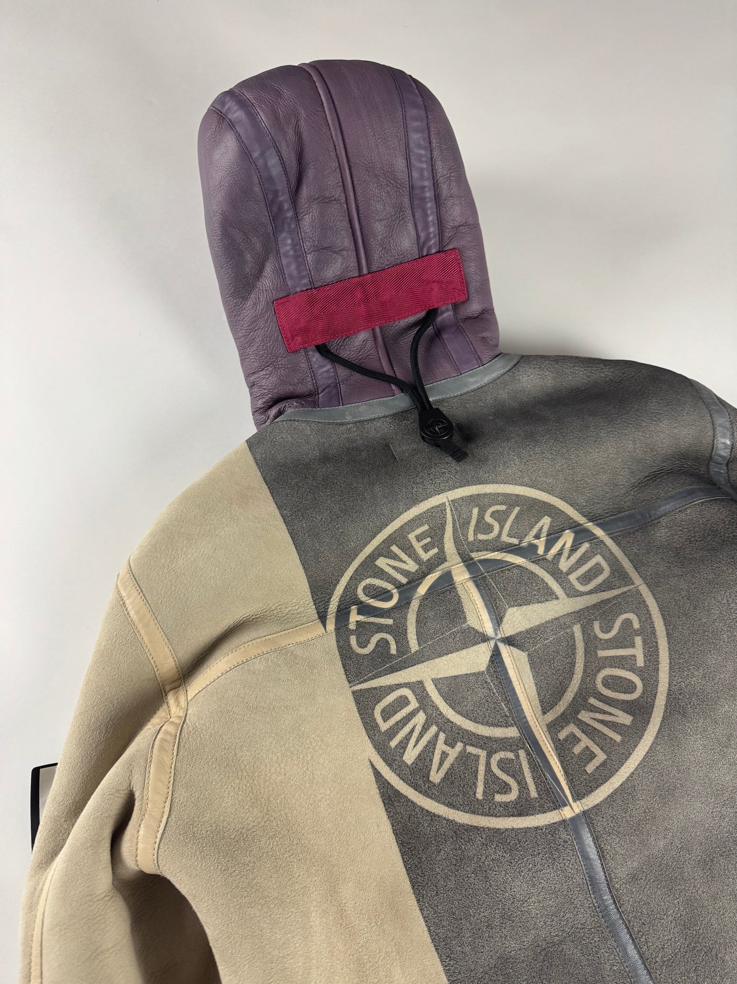 Stone Island Hand Sprayed Shearling Leather Jacket FW 2020 - M