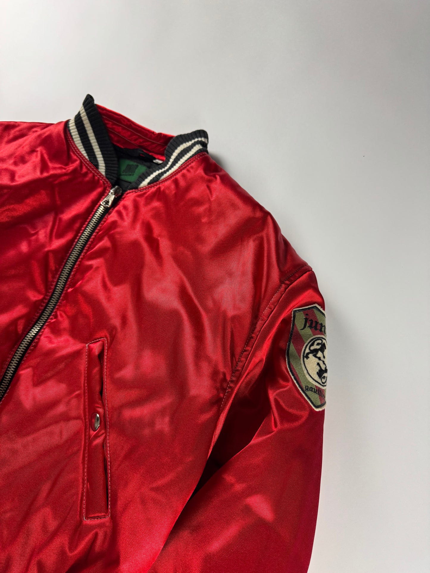 Jean Paul Gaultier Red Cropped Bomber Jacket 2010s - S
