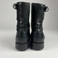 Prada Black Leather Commando Boots - 41,5 EU