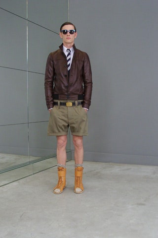 Balenciaga Brown Leather Bomber Jacket SS 2008 - M
