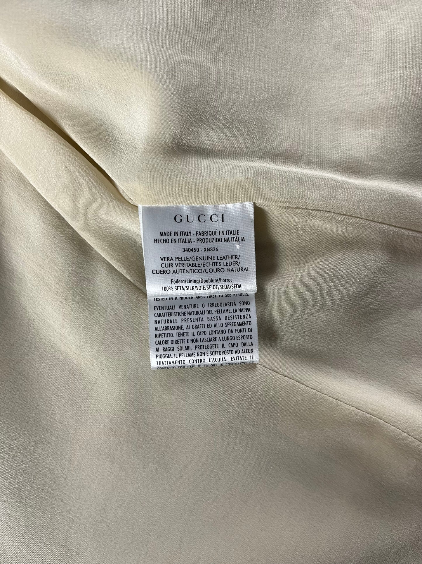 Gucci Cream Leather Jacket - XS