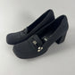 Prada Shadow Grey Block Loafers Heel Pumps FW 1999 - 39 IT/40 EU