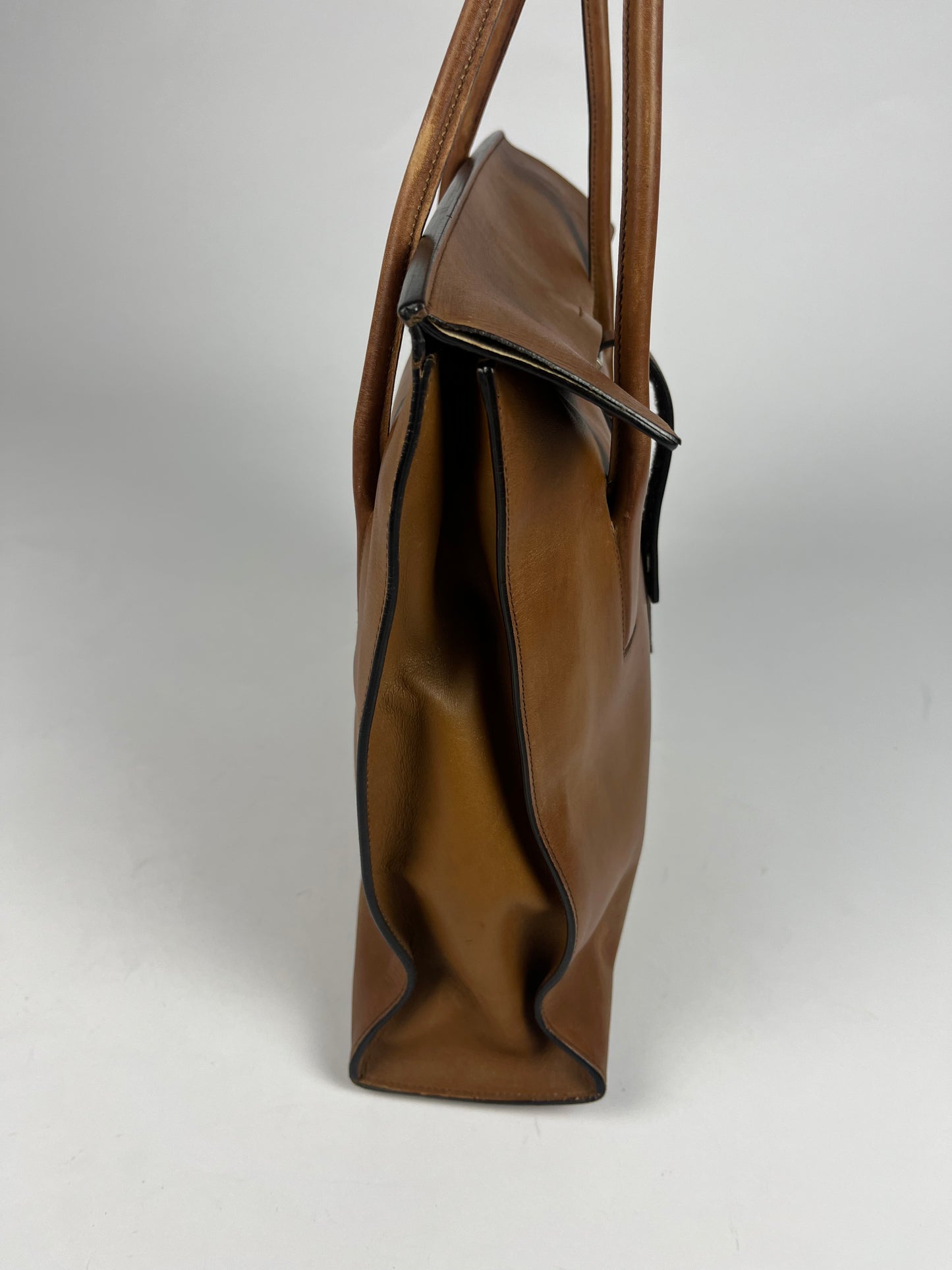 Prada Brown Leather Strapped Bag FW 1999 - OS