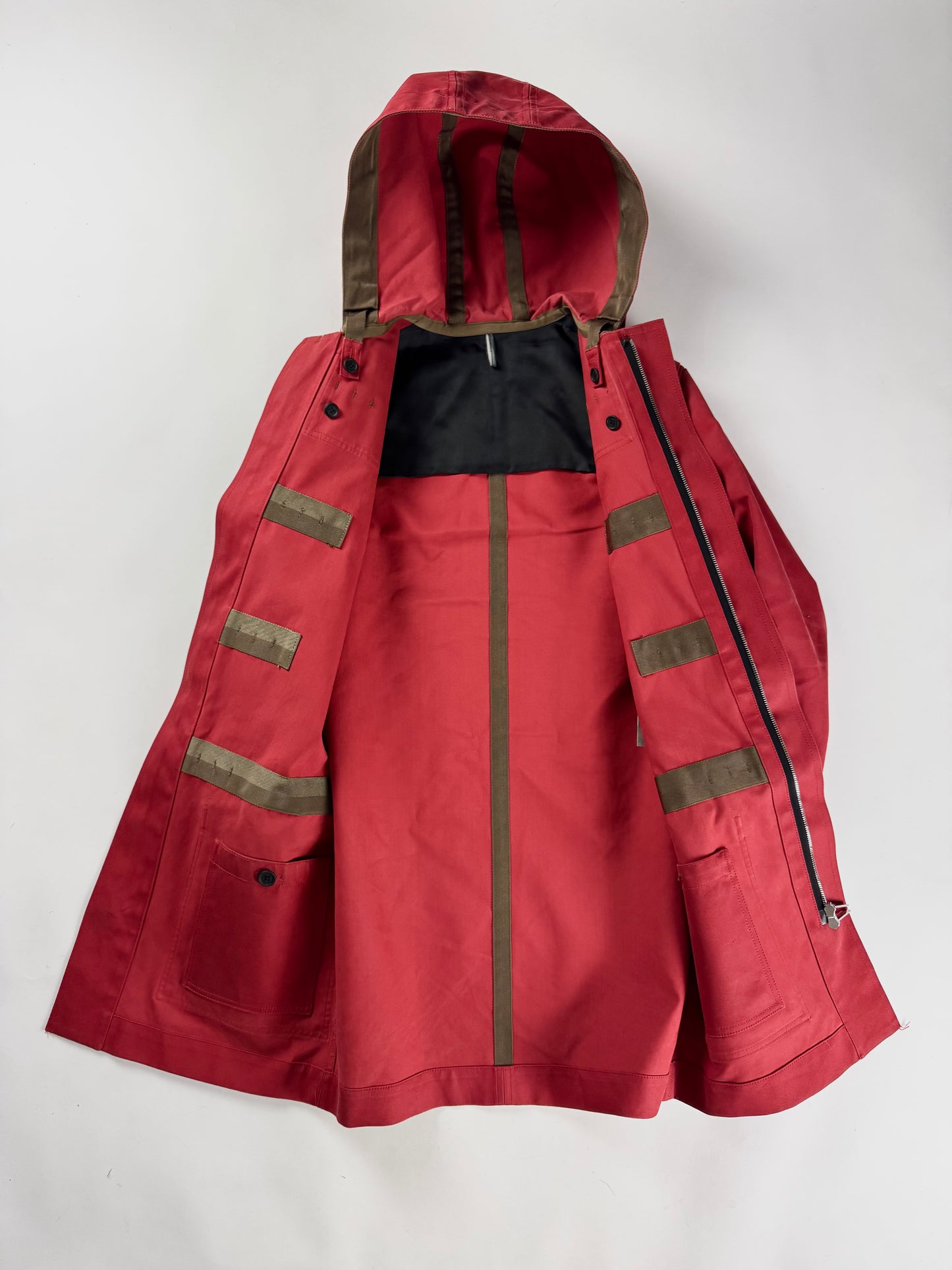 Dior Homme Kris Van Assche Red Military Duffle Coat Pre Fall 2014 - S