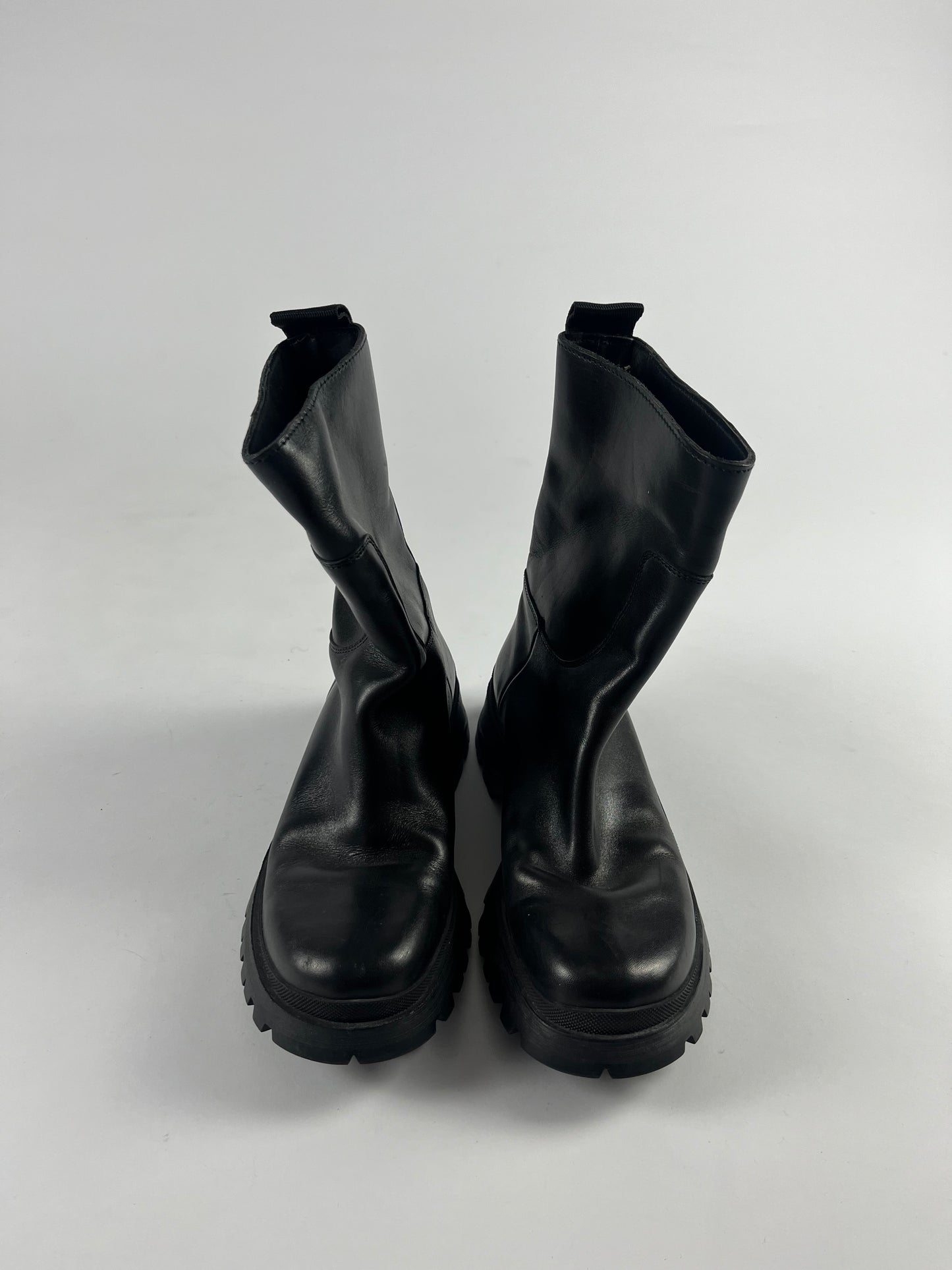 Prada Premium Leather Combats Boots FW 2003 - 38 IT/39 EU