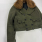 Prada Raccoon Fur Collar Old Army Crop Jacket SS 2006 - M