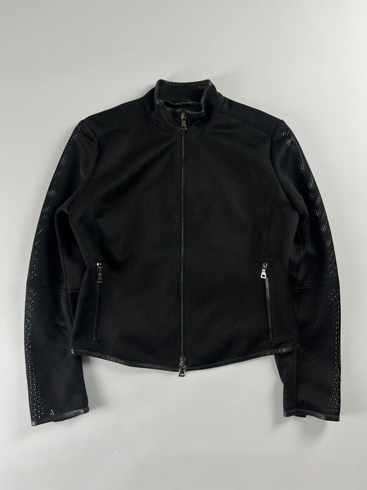 Prada Mesh Leather Elbows Jacket SS 2000 - S