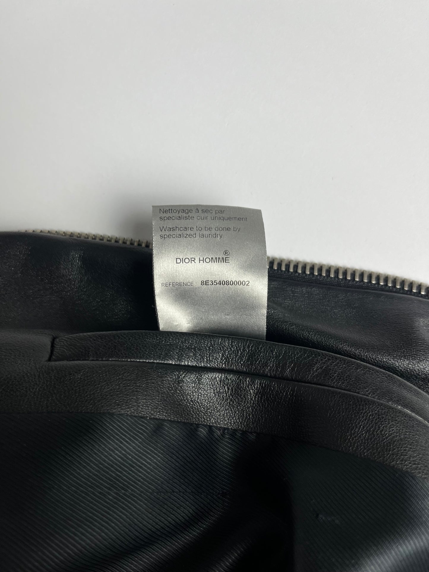 Dior Homme Black Leather Bomber Jacket SS 2008 - M