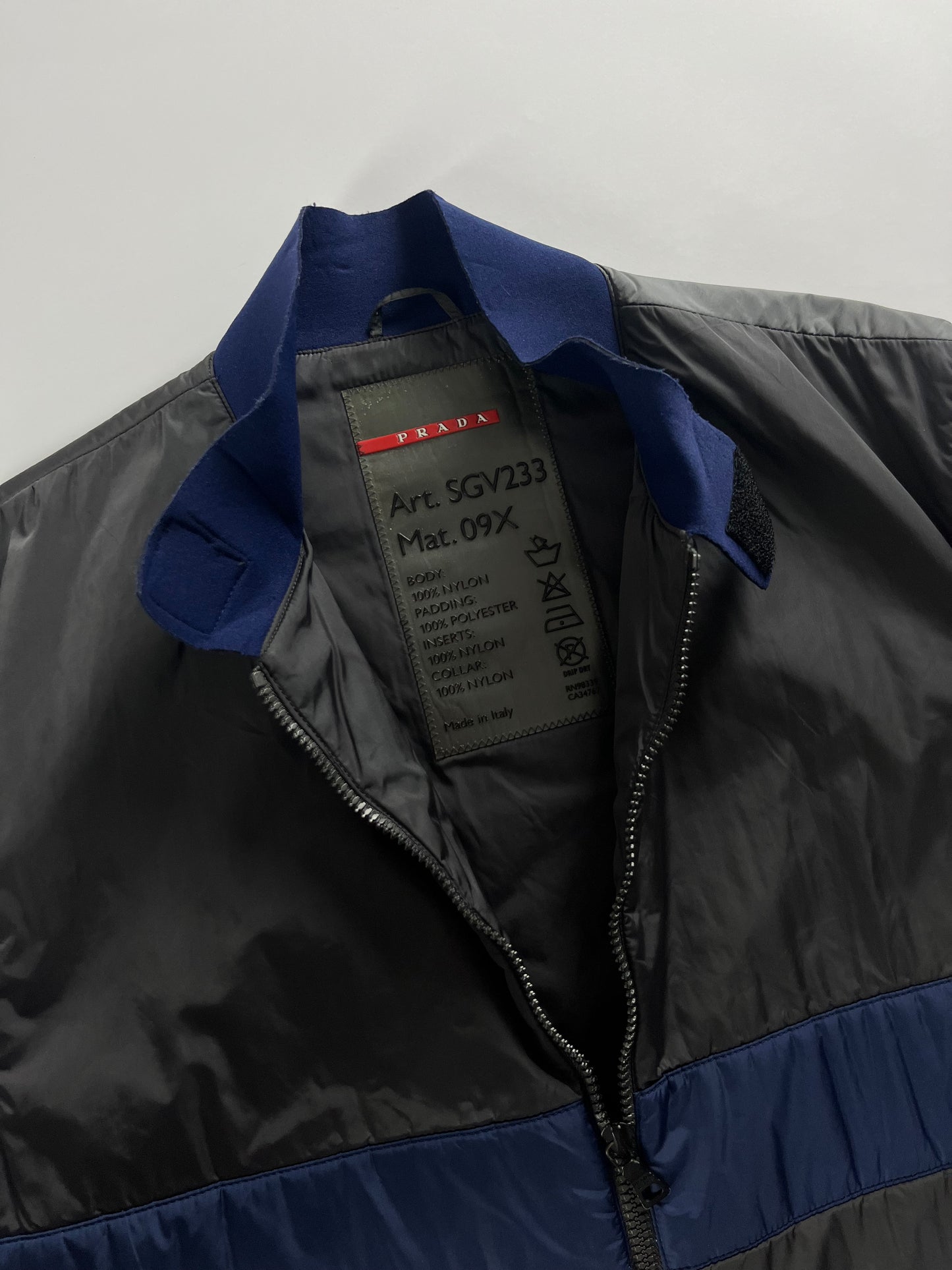 Prada Linea Rossa Navy Bulletproof Jacket SS 2000 - L