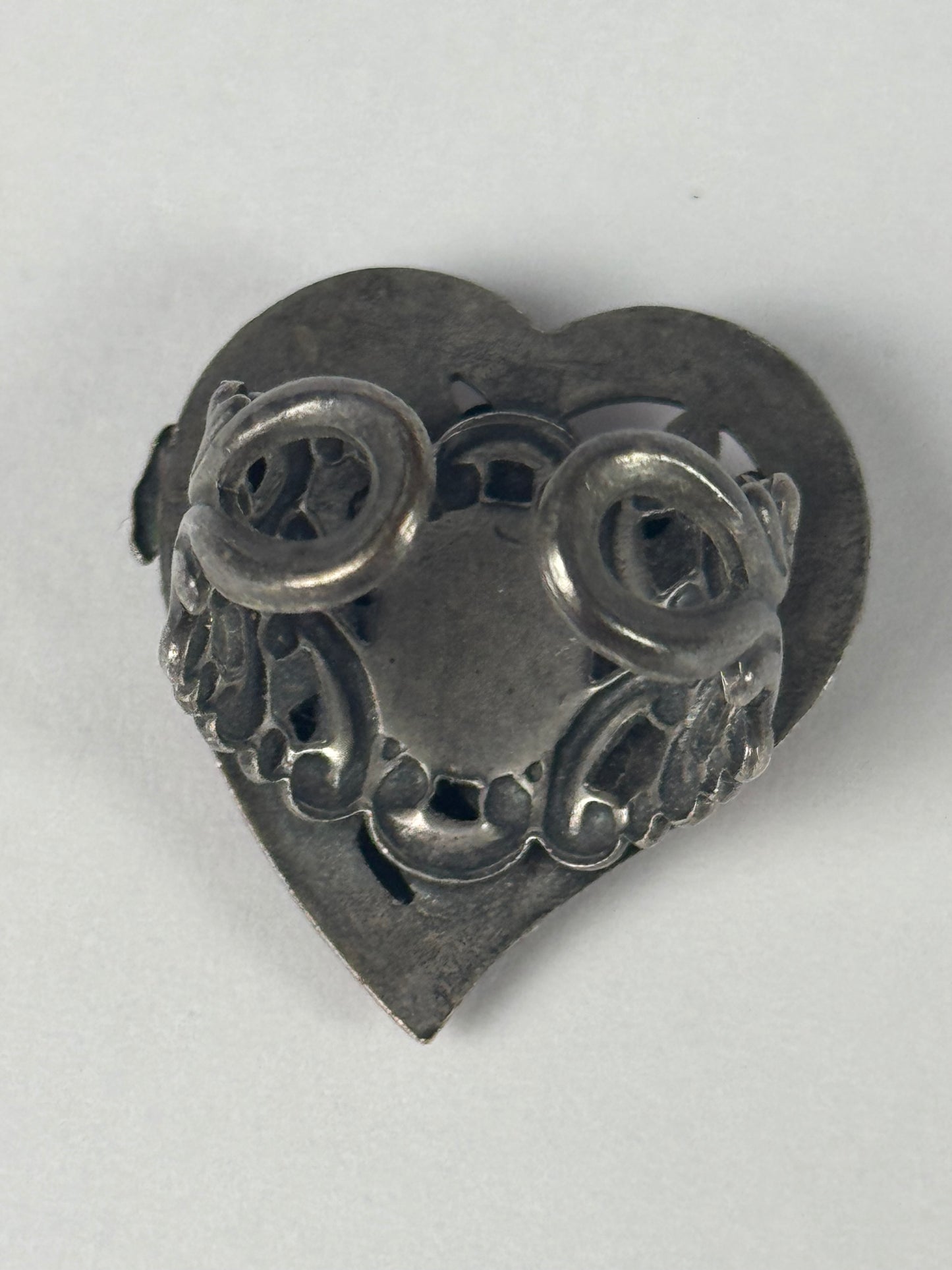 Jean Paul Gaultier Love & Death Adjustable Heart Ring 1990s - OS