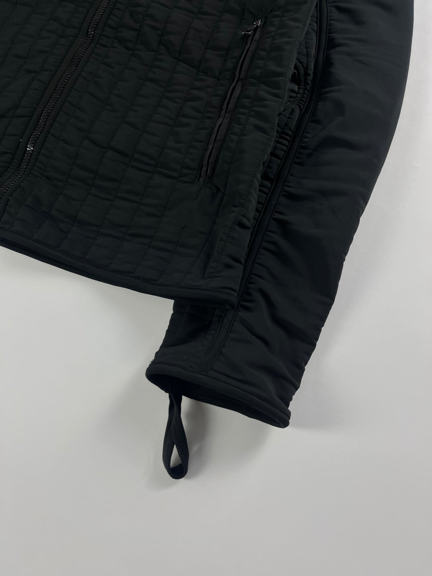Prada Linea Rossa Black Straight Quilted Nylon Zipper Jacket FW 2001 - M