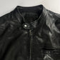 Prada Black Sample Leather Jacket SS 2014 - M