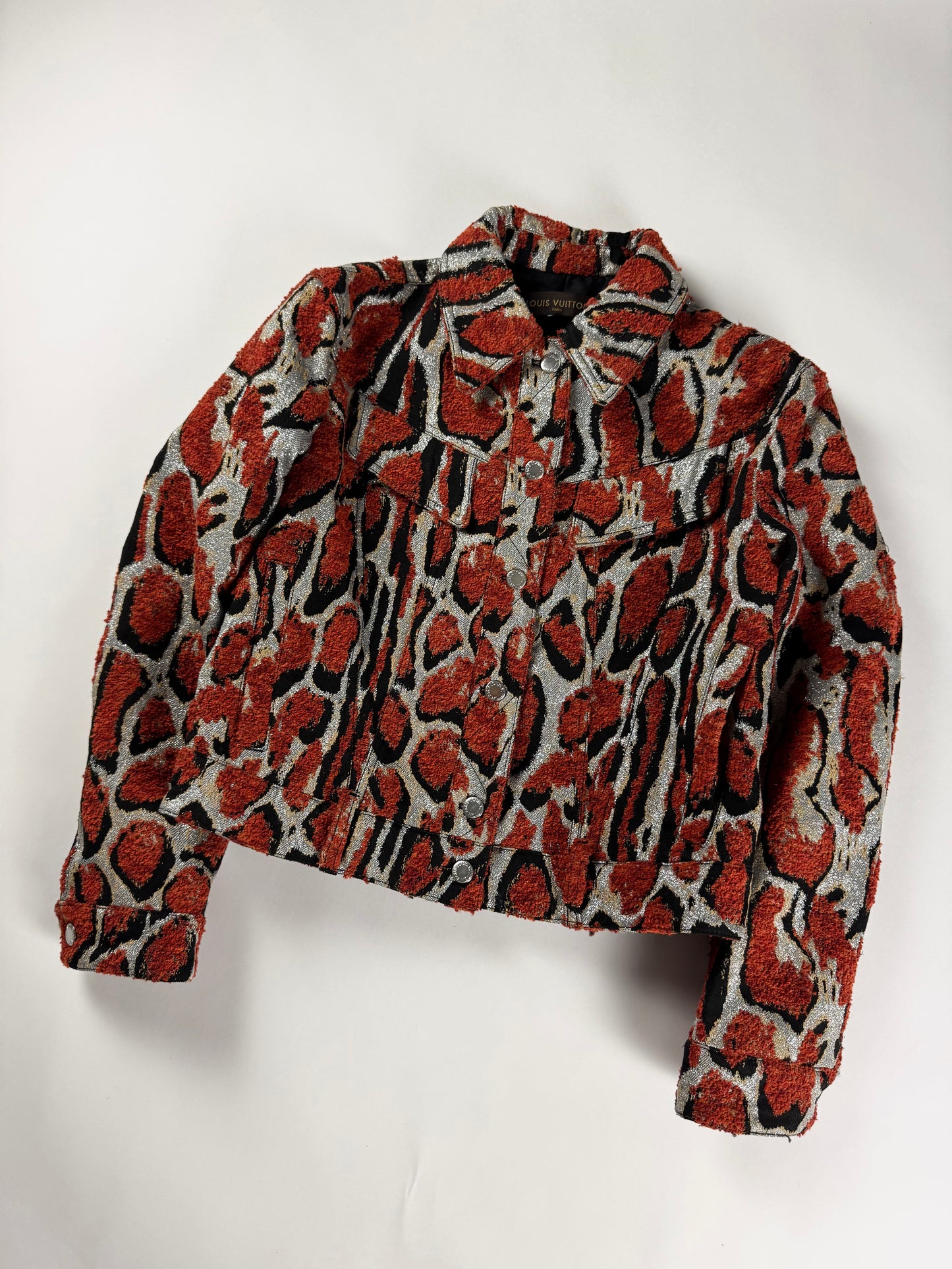 Louis Vuitton Sample Tribal Leopard Textured Print Jacket Resort 2018 - S