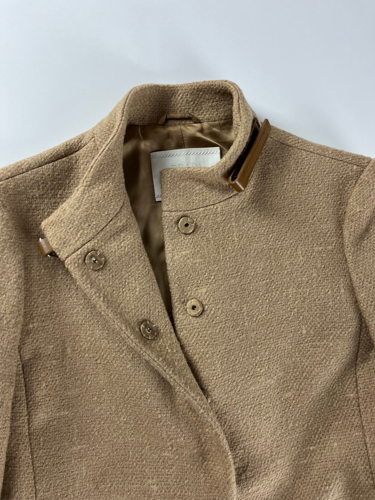Prada Camel Leather Details Belted Collar Blazer FW 1999 - S