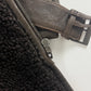 Louis Vuitton Dark Brown Fur Lining Heavy Sheepskin Leather Belted Coat 2000s - M