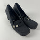 Prada Shadow Grey Block Loafers Heel Pumps FW 1999 - 39 IT/40 EU