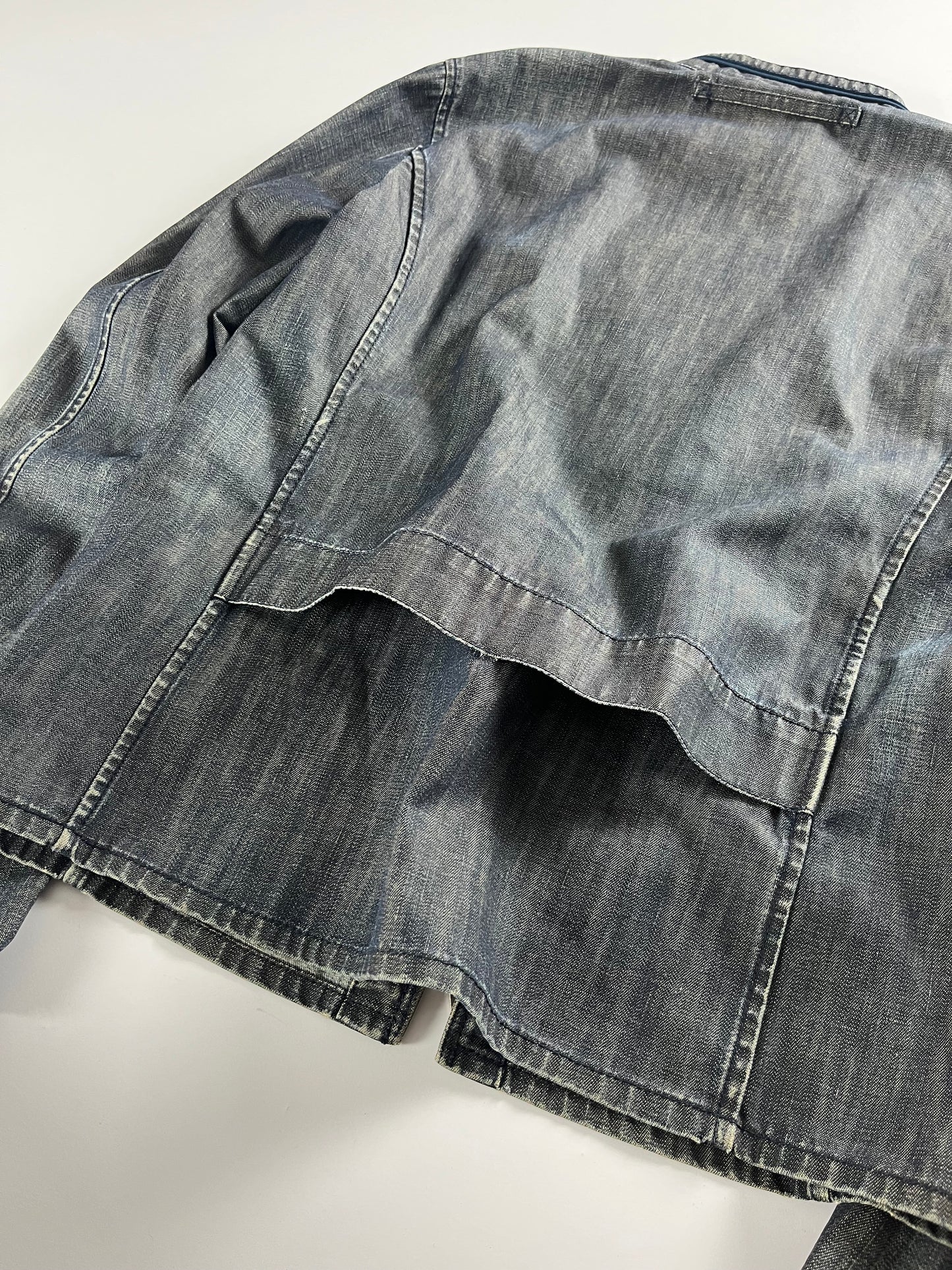 Prada Linea Rossa Denim Motor Jacket 2000s - M