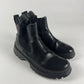 Prada Black Leather Chelsea Combat Mid Boots FW 2003 - 40 EU