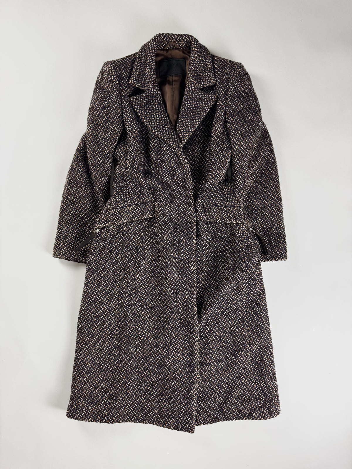 Prada Tweed Tailored Long Coat FW 2000 - XS