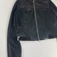 Prada Black Mesh Leather Duo Moto Jacket SS 1999 - S