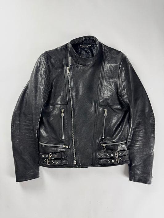 Louis Vuitton Black Heavy Leather Perfecto Biker Jacket SS 2008 - M