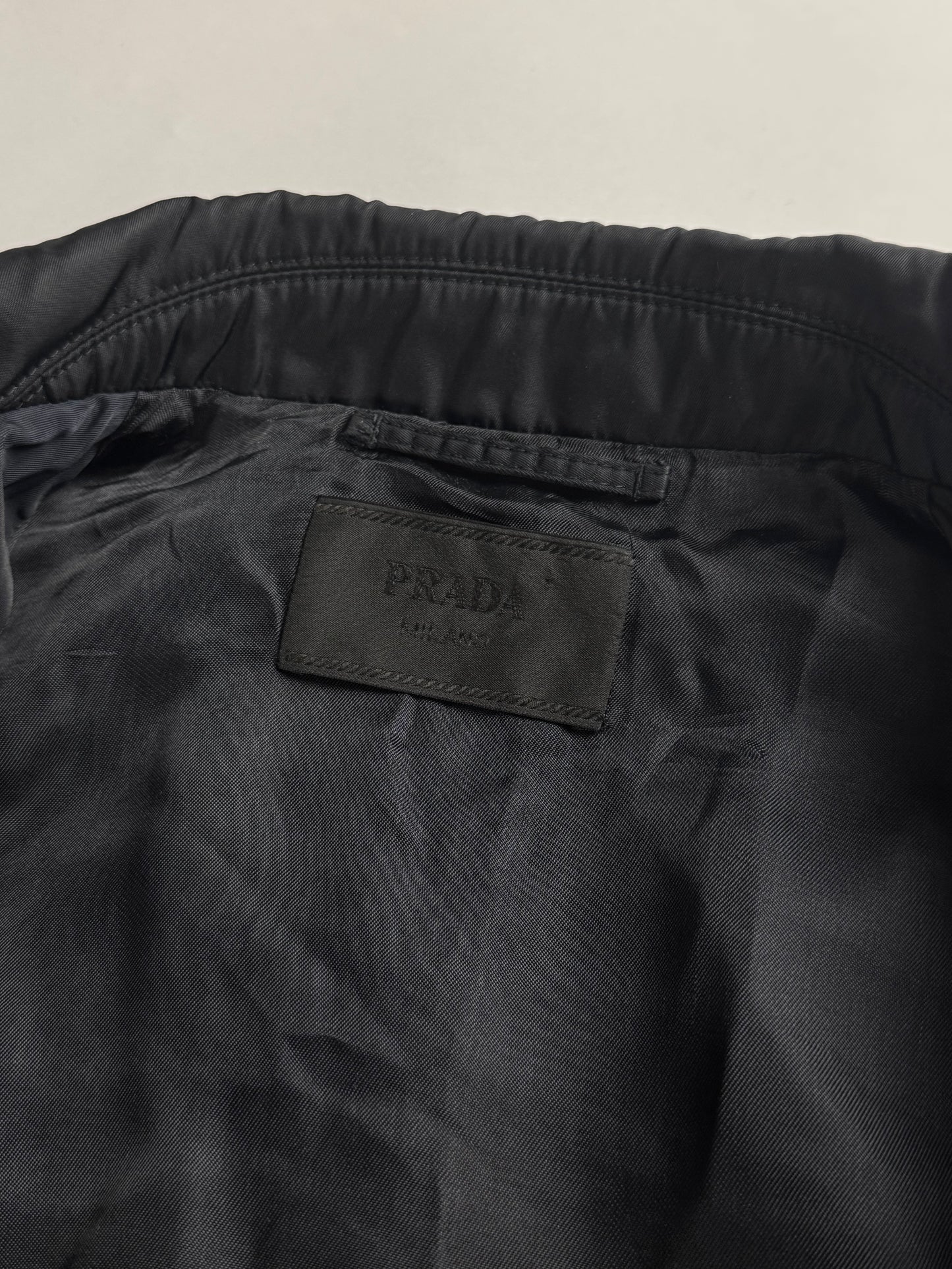 Prada Uniform Navy Double Zip Officer Minimalist Trucker Jacket FW 2011 - M