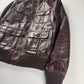Prada Marlboro Brown Multi Pocket Leather Bomber Jacket FW 2008 - M