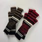 Dior Homme Sample Premium Virgin Wool Red & Brown Hand Warmer Glove Set 2020s - OS
