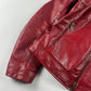 Prada Padded Elbows Red Leather Motor Jacket SS 2000 - S