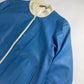 Prada Electric Blue Leather Varsity Bomber Jacket Challenge 2003 - M