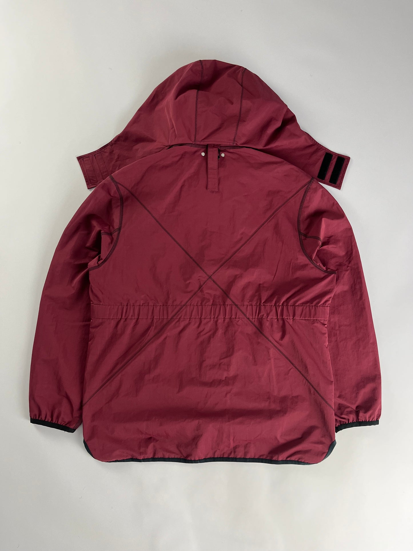 Louis Vuitton Sample Adjustable Collar Strap Burgundy Technical Jacket FW 2019 - L