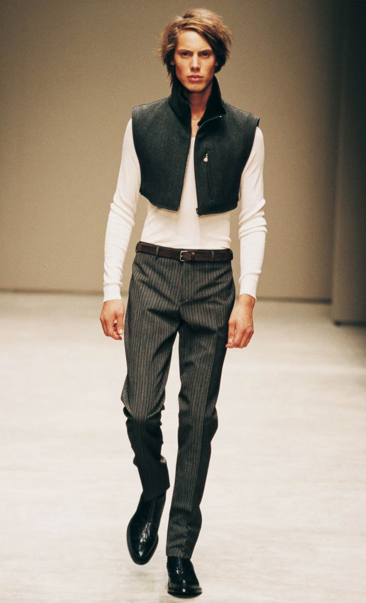 Prada Fur Lining Cropped Vest FW 2001 - L