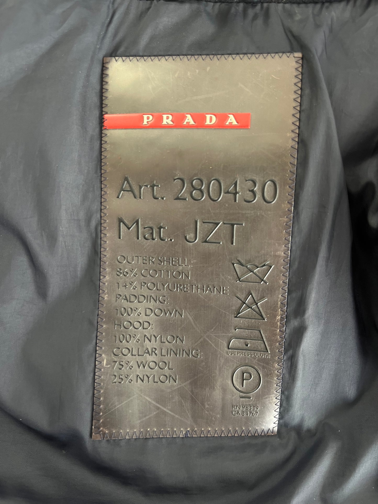 Prada Denim Puffer Jacket 2000s - XS