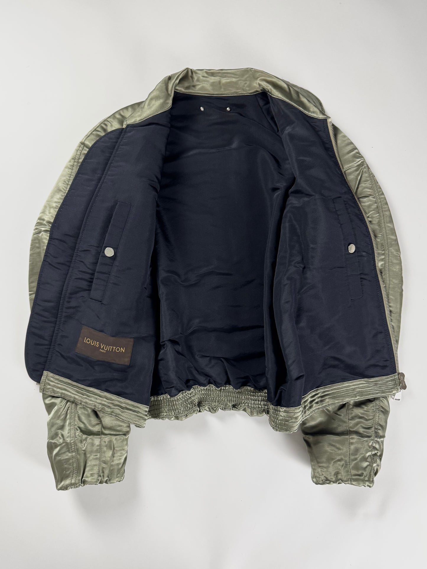 Louis Vuitton Patent Green Military Bomber Jacket SS 2015 - M