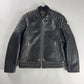Moncler x Palm Angels Vicsek Full Grain Leather Down Moto Jacket FW 2023 - S